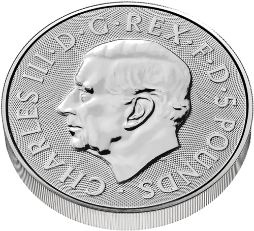 2025 Lielbritānija Karaliskie Tjūdoru zvēri: Ričmondas Kurtu 2 oz sudraba monēta (5)