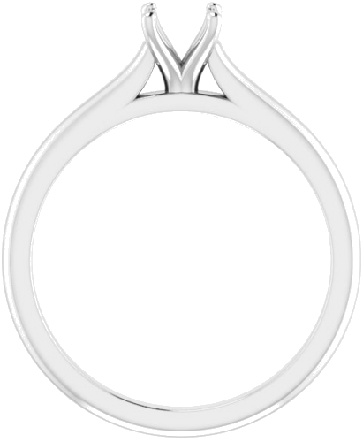 14K White 4.8 mm Round Solitaire Engagement Ring Mounting (2)