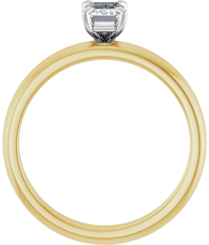 Sužadėtuvių Žiedas „Solitaire“ 585 Baltojo Ir Geltonojo Aukso Emerald 6mm x 4mm (7)