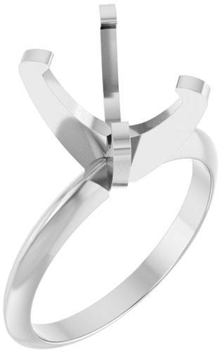 Sužadėtuvių Žiedas „Solitaire“ 585 Baltojo Aukso Oval 10mm x 8mm (1)