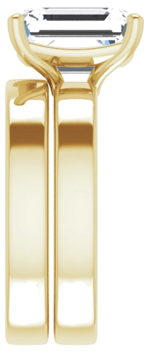 14K Yellow 10x8 mm Emerald Solitaire Engagement Ring Mounting (9)