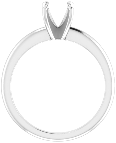 14K White  7x5 mm Emerald Solitaire Engagement Ring Mounting (2)