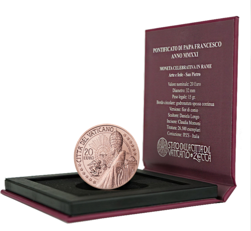2021 Vatikanas Šv. Petras 20 eurų moneta (3)