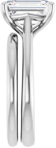 Sterling Silver 9x7 mm Emerald Solitaire Engagement Ring Mounting (9)