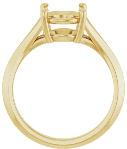 Sužadėtuvių Žiedas „Solitaire“ 750 Geltonojo Aukso Oval 10mm x 8mm (2)