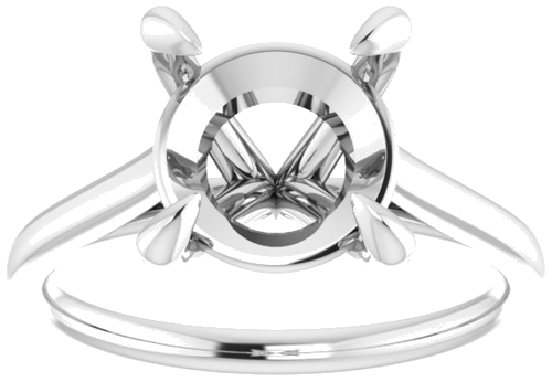 Sužadėtuvių Žiedas „Solitaire“ 585 Baltojo Aukso Round 9.4mm (3)