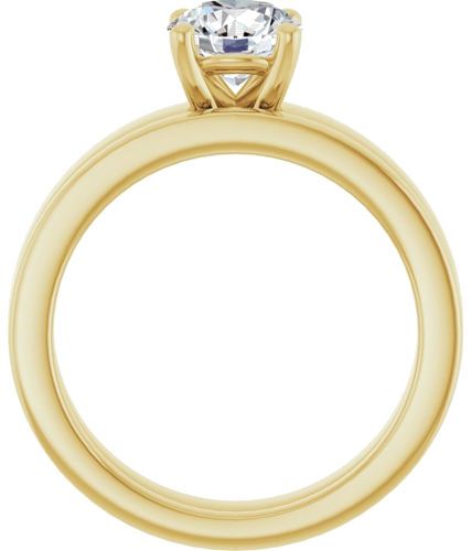 14K Yellow 6.5 mm Round Solitaire Engagement Ring Mounting (7)