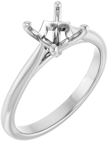 Sužadėtuvių Žiedas „Solitaire“ 585 Baltojo Aukso Square 5.5mm (1)