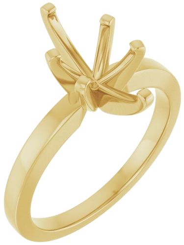 14K Yellow 12x6 mm Marquise Solitaire Engagement Ring Mounting (1)