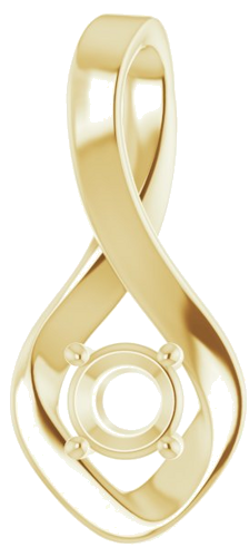 14K Yellow 4.4 mm Round Pendant Mounting (1)