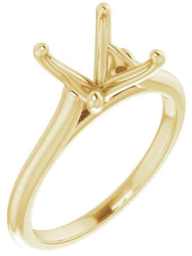 14K Yellow 8.8 mm Round Solitaire Engagement Ring Mounting (1)