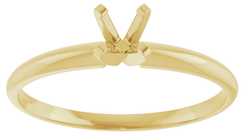 Sužadėtuvių Žiedas „Solitaire“ 585 Geltonojo Aukso Round 4.1mm (3)