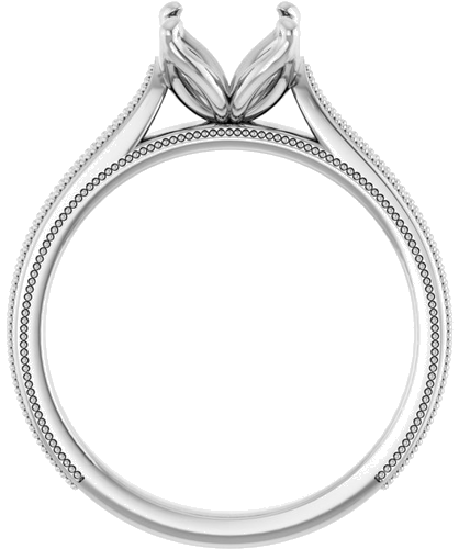 Sužadėtuvių Žiedas „Solitaire“ 14k white gold Round 7.4mm (2)
