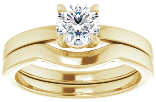 14K Yellow 5.5 mm Round Solitaire Engagement Ring Mounting (8)