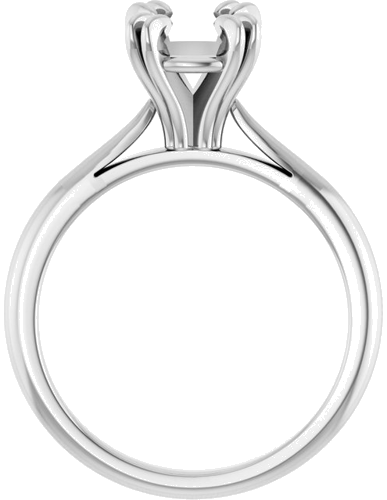 Sužadėtuvių Žiedas „Solitaire“ 585 Baltojo Aukso Round 7.4mm (2)