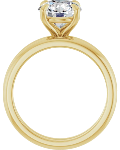 14K Yellow 8.2 mm Round Solitaire Engagement Ring Mounting (7)