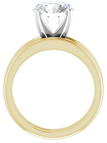 14K Yellow   White  9 mm Round Solitaire Engagement Ring Mounting (7)