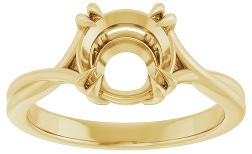 Sužadėtuvių Žiedas „Solitaire“ 585 Geltonojo Aukso Round 8mm (3)