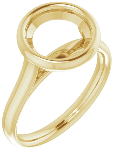 Sužadėtuvių Žiedas „Bezel-Set Solitaire“ 585 Geltonojo Aukso Round 8.8mm (1)