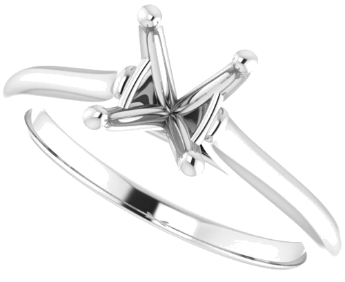 Sužadėtuvių Žiedas „Solitaire“ 585 Baltojo Aukso Oval 8mm x 6mm (5)