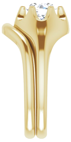 Sužadėtuvių Žiedas „Belcher Solitaire“ 417 Geltonojo Aukso Round 6mm (9)