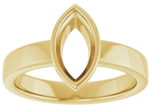 14K Yellow 10x5 mm Marquise Solitaire Engagement Ring Mounting (3)