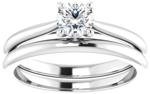 14K White 4.8 mm Round Solitaire Engagement Ring Mounting (8)
