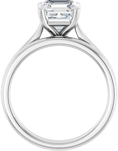 Sužadėtuvių Žiedas 14k white gold Asscher 7mm (7)