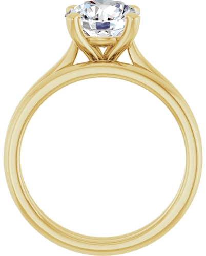 Sužadėtuvių Žiedas 18k yellow gold Round 8mm (7)