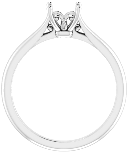 Sužadėtuvių Žiedas „Solitaire“ 585 Baltojo Aukso Square 4.5mm (2)