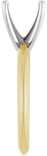 14K Yellow White 9.1-9.7 mm Round 4-Prong Light Solitaire Ring Mounting (4)