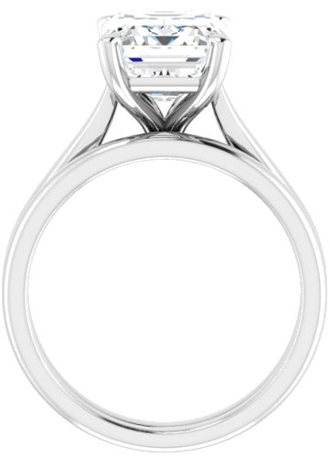 Sužadėtuvių Žiedas „Solitaire“ 950 Platinos Emerald 10mm x 8mm (7)