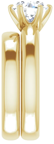 14K Yellow 7.4 mm Round Engagement Ring Mounting (7)