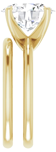 Sužadėtuvių Žiedas „Solitaire“ 750 Geltonojo Aukso Oval 11mm x 9mm (9)