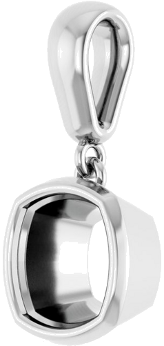 Pakabukas „Bezel-Set“ 585 Baltojo Aukso Cushion 7mm (2)