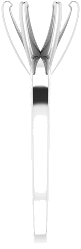 Sužadėtuvių Žiedas „Solitaire“ 585 Baltojo Aukso Round 6.6mm x 7.2mm (4)