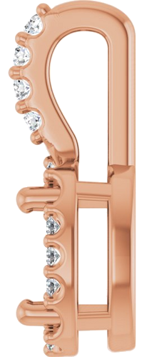 Pakabukas „Halo-Style“ 585 Rožinis Aukso Oval 5mm x 3mm (3)