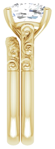 Sužadėtuvių Žiedas „Solitaire“ 585 Geltonojo Aukso Cushion 9mm (9)