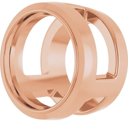 14K Rose 6 mm Round Slide Pendant Mounting (2)