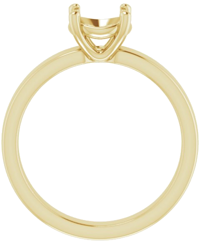 14K Yellow 7 mm Round Solitaire Engagement Ring Mounting (2)