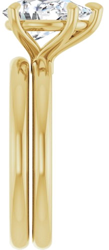 Sužadėtuvių Žiedas 750 Geltonojo Aukso Pear Shape 10mm x 7mm (9)