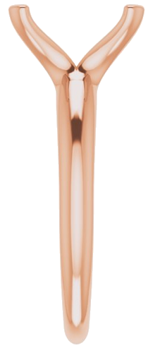 10K Rose 10x8 mm Emerald Solitaire Engagement Ring Mounting (4)