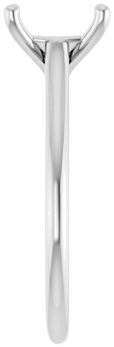 14K White 10x8 mm Oval Solitaire Engagement Ring Mounting (4)