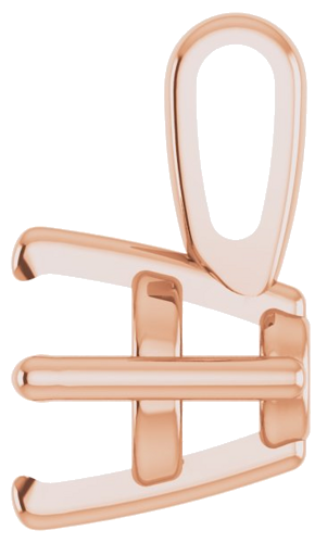 Pakabukas „Solitaire“ 585 Rožinis Aukso Round 4.5mm (3)