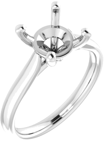 Platinum 8.8 mm Round Engagement Ring Mounting (1)