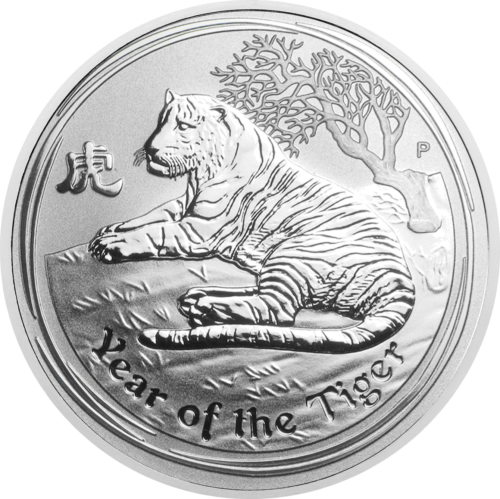 2 oz Год Тигра 2010 (Lunar II) Австралия серебряная монета (1)
