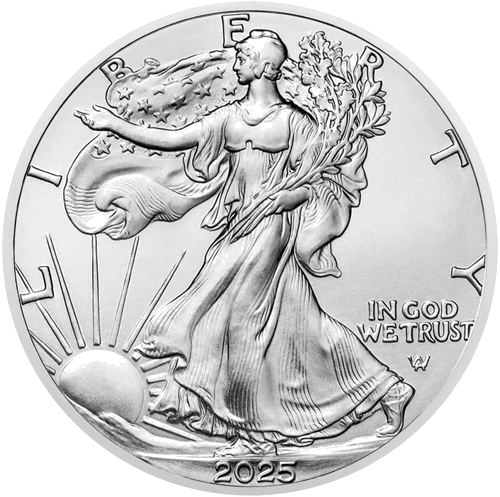1 oz Amerikas ērglis 2025 sudraba monēta (1)