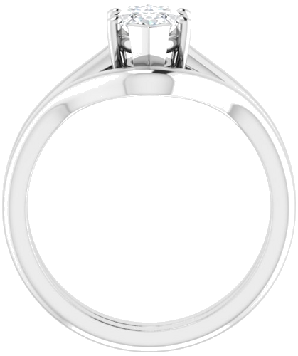 10K White 10x5 mm Marquise Solitaire Engagement Ring Mounting (7)