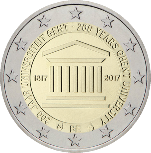 2017 Belgium 200 Years Of Ghent University 2 Euro Bu Coin Florinusbg