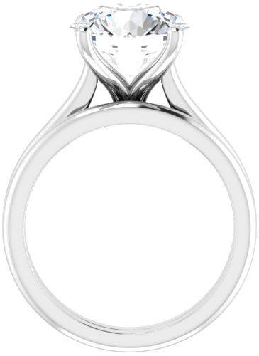 14K X1 White 10 mm Round Solitaire Engagement Ring Mounting (7)